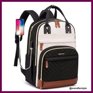 Laptop Backpack with USB Charging Port Waterproof Anti-Theft Travel Work Bag